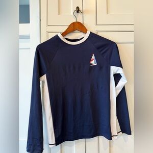 Janie and Jack Navy and White Polo Top